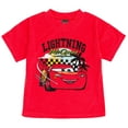 thumbnail image 4 of Disney Pixar Cars Lightning McQueen Toddler Boys T-Shirt and Shorts Outfit Set Toddler to Big Kid, 4 of 5