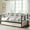 Black, variant on Twin Size Daybed with Trundle on Rollers, Metal Frame with Pull-Out Bed and Steel Slat Support, No Box Spring Needed, Multi-Functional Sofa Bed for Living Room, Bedroom, Guest Room in Purple