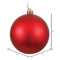 thumbnail image 2 of Vickerman 4" Red Matte Ball Ornament, 6 per Bag, 2 of 2
