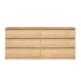 thumbnail image 3 of Tvilum Scottsdale 6 Drawer Double Dresser for Adults, Jackson Hickory, 3 of 15