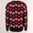 thumbnail image 6 of Jjayotai Women's Sweater, Long Sleeve Crew Neck Casual Loose Fit Soft Knit Sweaters, Trendy Heart Print Soft Pullover Tops Black XL, 6 of 9