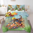 thumbnail image 1 of YST 7Pcs Pumpkin Comforter Set, Fall Pumpkin Maple Leaves Bed in a Bag, Queen Size, Polyester, 1 of 5