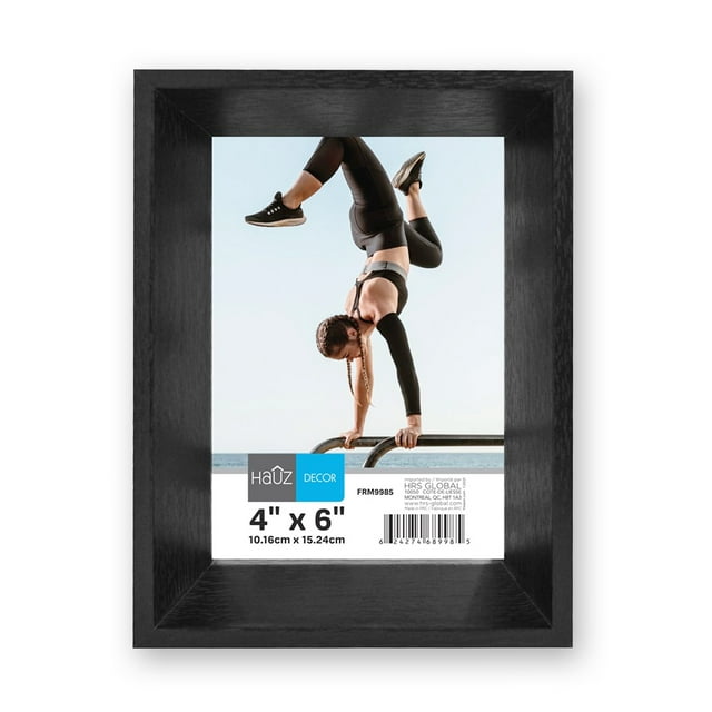 Hauz FRM9985 - 4x6 Black Box Picture Frame