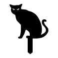 thumbnail image 2 of Halloween Black Cat Silhouette Yard Stakes 7.87 Inch Acrylic Garden Ornaments with Glowing Eyes for Yard Walkway Home Outdoor Decor, 2 of 8
