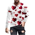 thumbnail image 2 of Fartey Men Big and Tall Valentine's Day Long Sleeve T Shirts 2025 Fashion Love Heart Printed Tops Lightweight Soft Crewneck Workout Tees Shirts for Gifts Red S-4XL, 2 of 5