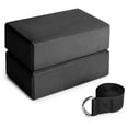 thumbnail image 5 of 2pcs Yoga EVA Blocks 1pcs Cotton Strap Stability Blocks Yoga Strap Set for Yoga Pilates Meditation, 5 of 6