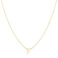 thumbnail image 2 of SZUL Women's 14K Solid Yellow Gold F Mini Initial Necklace, 2 of 5