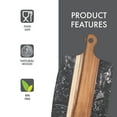 thumbnail image 5 of Dexas Acacia Wood and Black Marble, 8.66" x 15.75" Serving Board with Handle, 5 of 5
