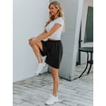 thumbnail image 5 of Uniexcosm Womens Shorts Casual Sports Athletic Bermuda Shorts Drawstring for Summer with Pockets, 5 of 8