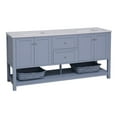 thumbnail image 2 of Lakeshore 72" Double Bathroom Vanity with Powder Blue Cabinet and Engineered Carrara Top, 2 of 6