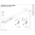 thumbnail image 3 of Kingston Brass CD43302DLLKB30 Trimscape Modern Plumbing Sink Trim Kit with Bottle Trap in Polished Brass, 3 of 5