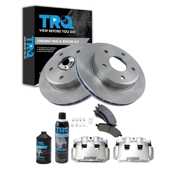 TRQ Front Brake Pad & Rotor Kit BKA45230 Fits Select 2009-2010 Dodge Dakota , 2011-2011 Ram Dakota