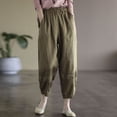 thumbnail image 2 of Timegard Womens Lounge Pants Solid Color Lace Ruched Lightweight Elastic Waist Trousers with Pockets, 2 of 6
