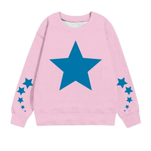 cfhntfmh Chandail en Molleton en Polaire pour Bébé Garçon Fille Imprimé Col Rond Blouse Automne 2024 Chaud Hiver