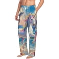 thumbnail image 6 of Susaid Dolphin Rainbow Horse Print Mens Pajama Pants Set Sleep & Lounge Pants, PJ Bottoms with Pockets and Button Fly-Small, 6 of 6