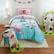 Gabby's Dollhouse Kids Comforter and Pillowcase, 2-Piece Set, Twin/Full, Reversible