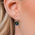 thumbnail image 3 of Gem Stone King 925 Sterling Silver Green Mystic Topaz Dangle Earrings for Women | 4.80 Cttw | Gemstone November Birthstone | Round 8MM, 3 of 6