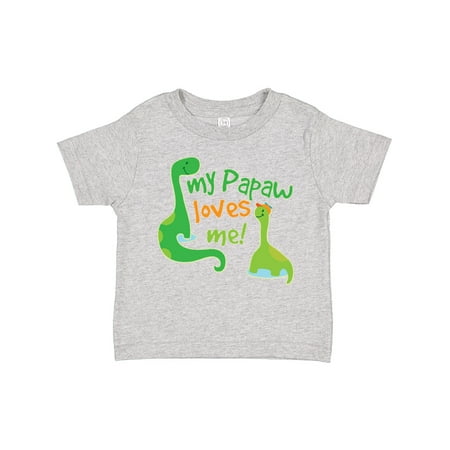 

Inktastic My Papaw Loves Me Dinosaur Gift Toddler Boy Girl T-Shirt