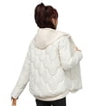 thumbnail image 4 of Falso dos piezas Lusi mismo estilo abajo ropa de algodón ropa de invierno para mujer estilo pequeño abrigo de pan suelto chaqueta, 4 of 5