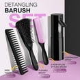 thumbnail image 6 of Hommtina 4pcs Detangling Brush Set Getting Shine and Makes Hair Smooth, Curly Hair Brush for Adult & Kids Wet or Dry Hair (3 PCS, Black+Black), 6 of 10