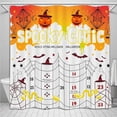thumbnail image 1 of Spooky Chic Halloween Shower Curtain o-Lanterns & Game Board, 1 of 5