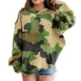 thumbnail image 2 of Mfakffe Kids Camo Print Hooded Pullover Sweatshirt Long Sleeve Hoodie with Kangaroo Pocket Casual Loose Fit Tops for Spring Autumn, 2 of 4