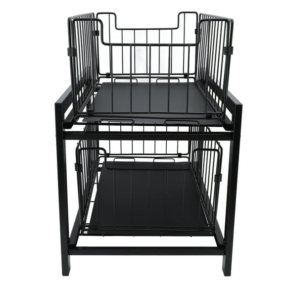 Under Sink Organizer, 2 Tier Countertop Storage Shelf for Kitchen