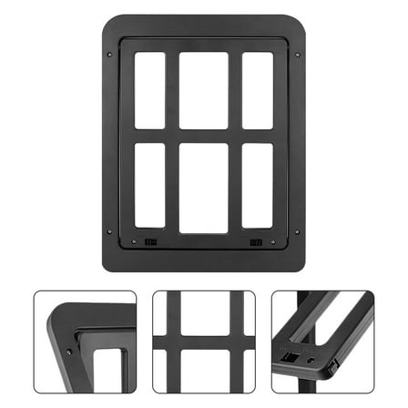 WEUVEB Lockable Cat Door for Interior Use, Black, New Style, Installation, Pet Door, 1 Set