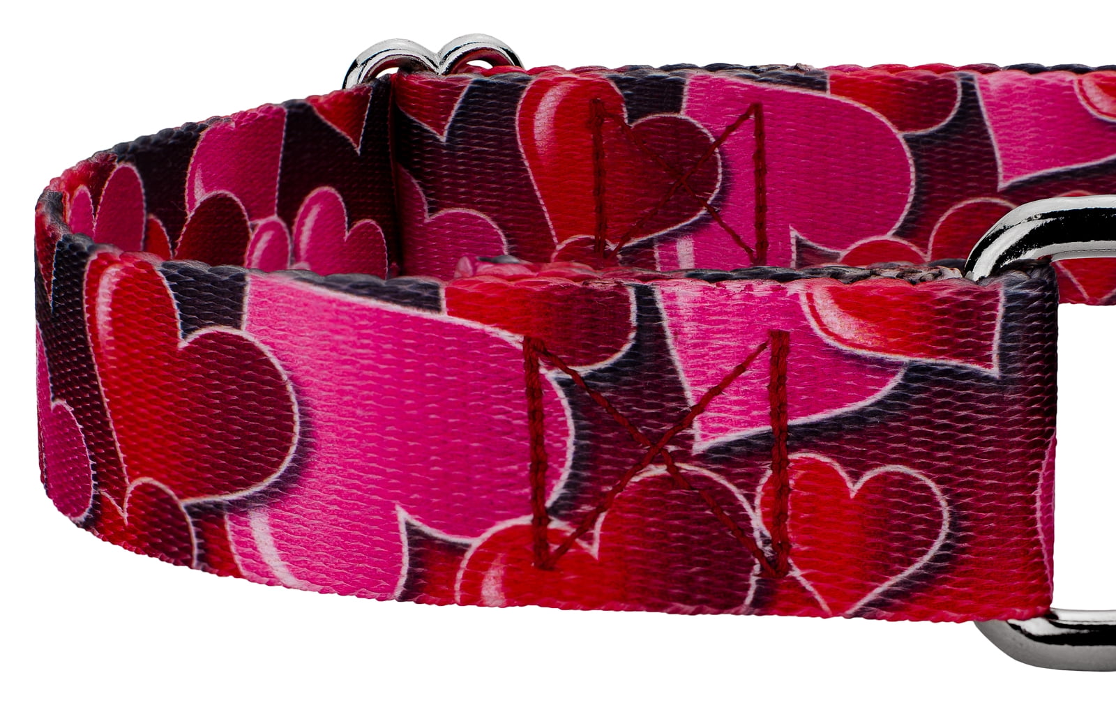 Country Brook Petz® Romantic Hearts Martingale Dog Collar and Leash, Large