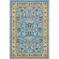 thumbnail image 3 of Unique Loom Sialk Hill Collection Area Rug - Washington (6' 1" x 9' Rectangle Light Blue/Navy Blue) Floral Traditional Perfect For Living Room Bed Room Dining Room Office, 3 of 9