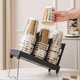 thumbnail image 3 of 2pcs with Bracket Foldable Cup Holder Coffee Shop Cup Rack Black, 3 of 5
