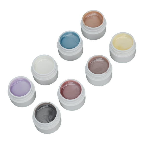 Glitter Nail Gel Cream, Stylish Nail Art Polish Cream Smoothing Texture 8 Colors Pearly Shell Grain For Nail Salons
