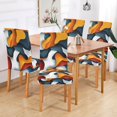 thumbnail image 2 of Yayeee 4 Pack Dining Chair Covers Stretch Parson Chairs Slipcovers Seat Protector, Abstract Wavy, 2 of 6