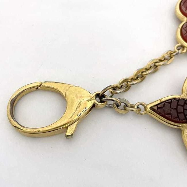 Pre-Owned Louis Vuitton Charm Vijoux Sac Mosaic Gold Red Brown 