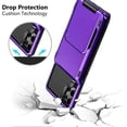 thumbnail image 5 of for Galaxy S22 Ultra Case Wallet Credit Card Holder 4-Card Slot Hidden Back Pocket Dual Layer Hybrid Rugged Rubber Bumper Protective Hard Shell Cover for Samsung Galaxy S22 Ultra Purple, 5 of 14