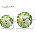 thumbnail image 2 of Dreamtimes Green Grass and Leaves Pattern Wall Clock Silent Non Ticking 12 Inch Round Easy to Read for Home Office School Clock, 2 of 7