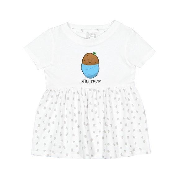 Inktastic Little Spud Blue Girls Baby Dress