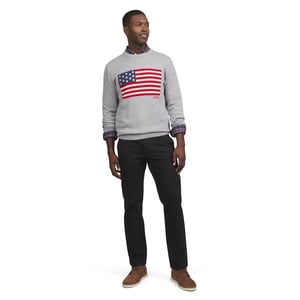Chaps Men's Flag Cotton Crewneck Sweater