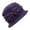 X1 Purple, variant on Ticikt Ladies Elegant Floral Cloche Hat, Classic Double-Layer Bucket Hat 1920s,Color:Purple