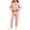 Pink, variant on Purcolt Pajama Sets for Boys and Girls Comfort Plaid Laper Collared Button Down Shirts Elastic Waisted Pants 2 Piece Loungewear Lightweight Loose Fit Sleepwear with Pockets