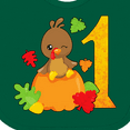 thumbnail image 4 of Inktastic First Birthday Turkey on Pumpkin Boys or Girls Baby Bib, 4 of 4