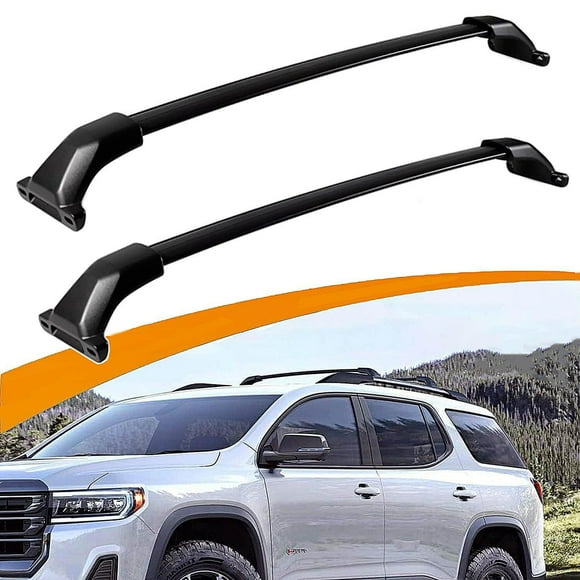 GoAceFit Roof Rack Cross Bars for GMC Acadia 2017-2023 Roof Rails, All Aluminum Crossbar for Luggage Snowboard Kayak Bike Ski, Black