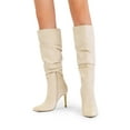 thumbnail image 5 of Dream Pairs Knee High Boots for Women Sexy Pointed Toe Stiletto High Heel Slouchy Suede Tall Boots, 5 of 6