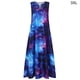 thumbnail image 3 of Sonducket Vestido de mujer Estampado estrellado Ropa de verano Algodón Sin mangas Estampado maxi Vestido de verano Vestidos azul 3XL, 3 of 6