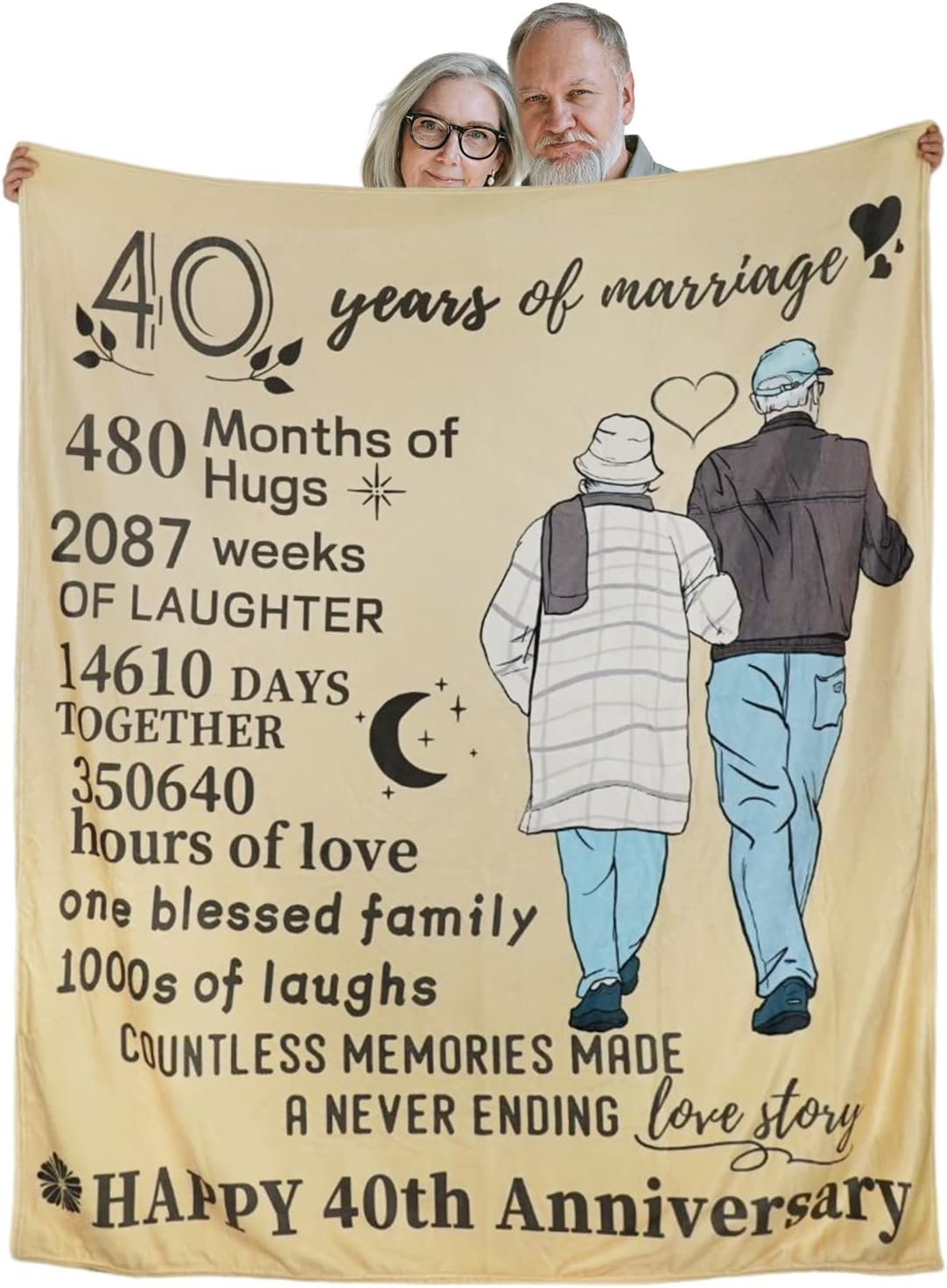 50th Blanket, 50 Years of Marriage Gifts, Gifts for Golden Anniversary, Best 50th Wedding for
