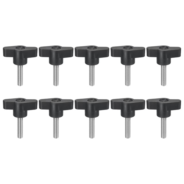 Uxcell Vis de Serrage en Acier Inoxydable 304 en Forme de T Vis à Pouce M6 x 25mm 10