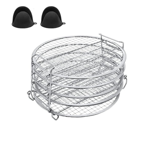 Rejilla para freidora de aire, rejilla para parrilla, rejilla para barbacoa, rejilla deshidratadora Universal de 8 pulgadas, accesorios para freidora Estante y accesorio