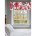 thumbnail image 3 of Pink Red Roses Curtain Valances for Windows, Countryside Spring Floral Vintage Kitchen Valance Window Treatment, Light Filtering Block Curtains for Bathroom/Bedroom/Living Room 42'' x 18'', 3 of 9