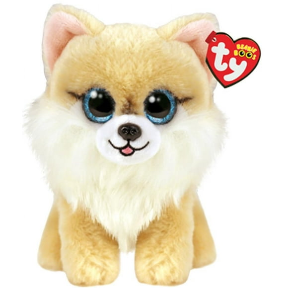 Ty Beanie Boo Honeycomb The Tan Dog - 6 inch White