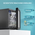thumbnail image 5 of EUHOMY 48 Can Beverage Refrigerator cooler-Mini Fridge Glass Door for Beer Drinks Wines, Countertop Beverage Fridge with Adjustable Shelves Blue LED for Home/Office/Dorm/Bar, 1.3 cu.ft, 5 of 7